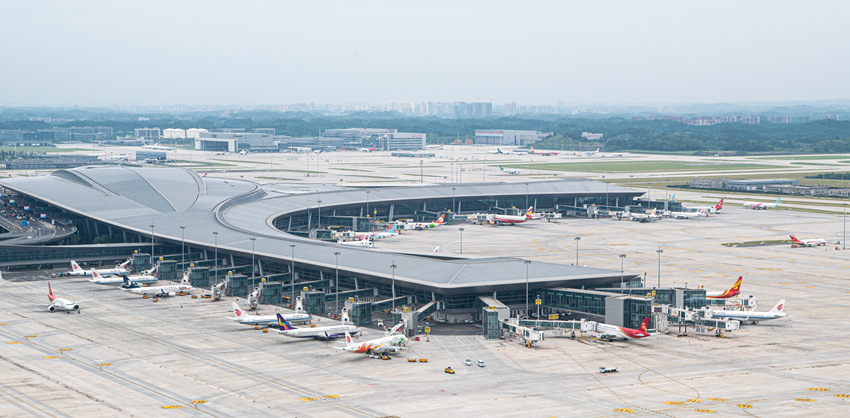 成都天府國際機場航站樓。成都天府機場分公司供圖