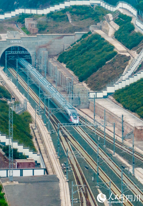 列車駛?cè)胍速e站。莊歌爾攝