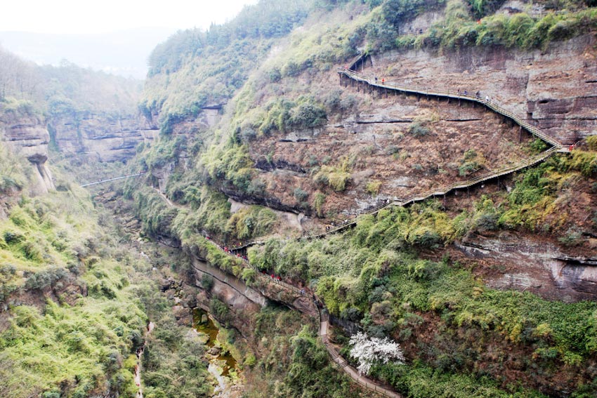 劍門關景區(qū)棧道。唐彪攝